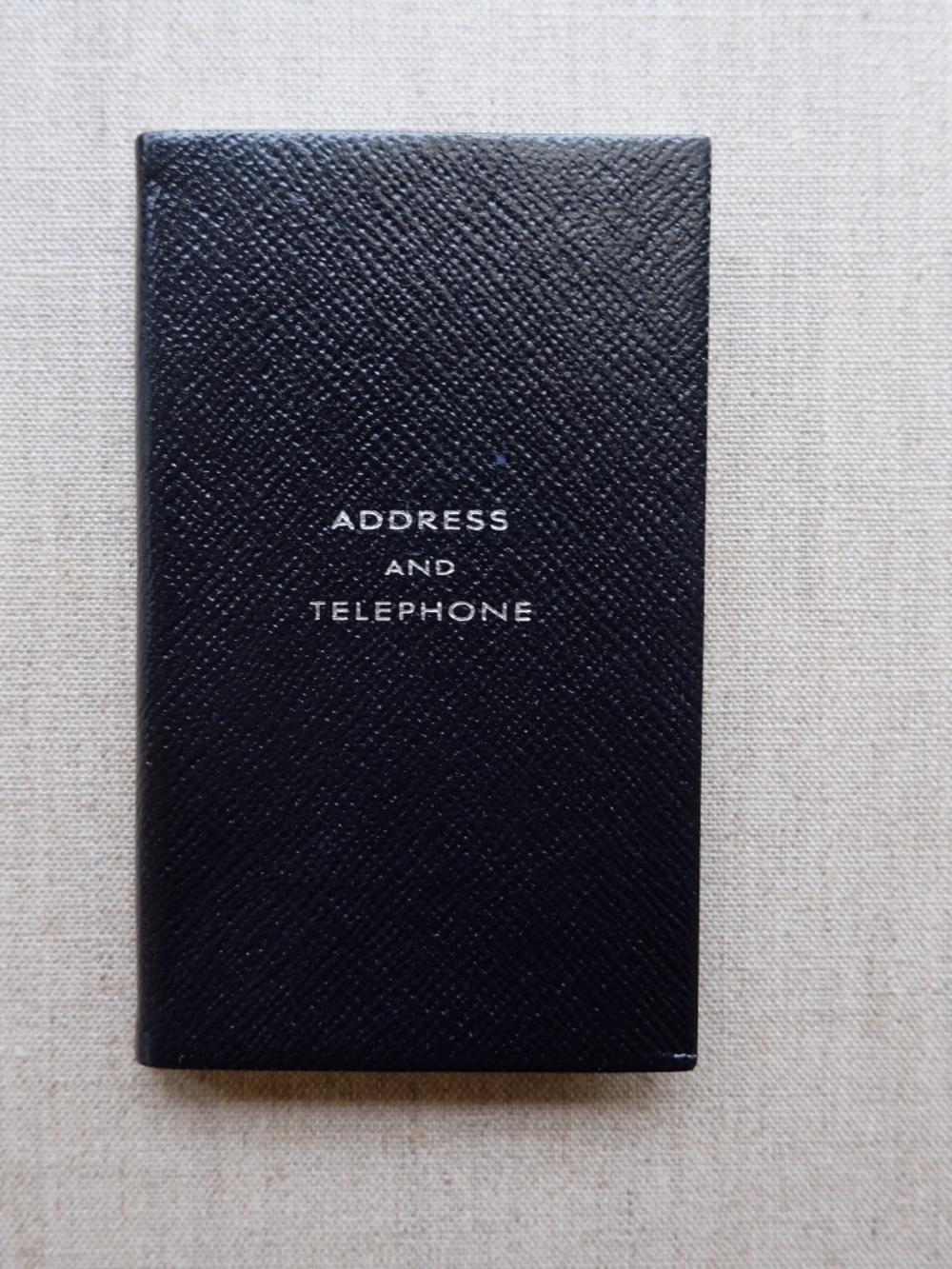 Smythson Panama Lambskin Address Book, Concorde Amenity (Vintage, Unused)
